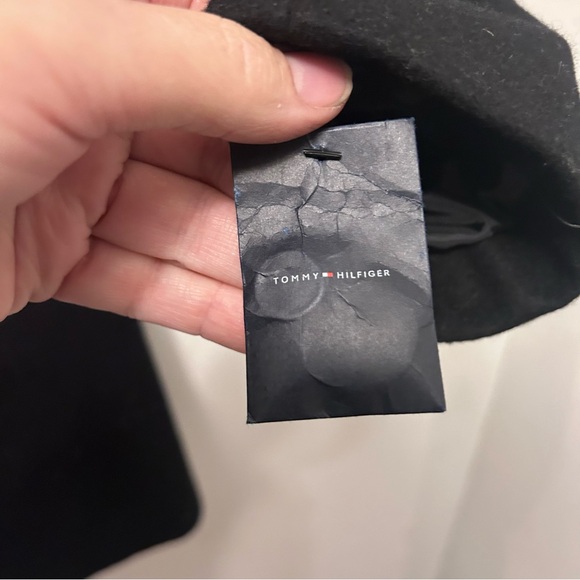 NWT Tommy Hilfiger Wool Blend Button Down Long Coat Black Women’s Small - Picture 8 of 9